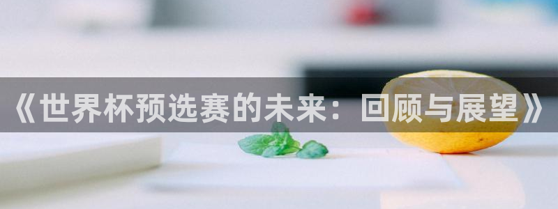 世界杯亚洲区预选赛赛程表：《世界杯预选赛的未来：回顾与展望》